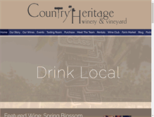 Tablet Screenshot of countryheritagewinery.com